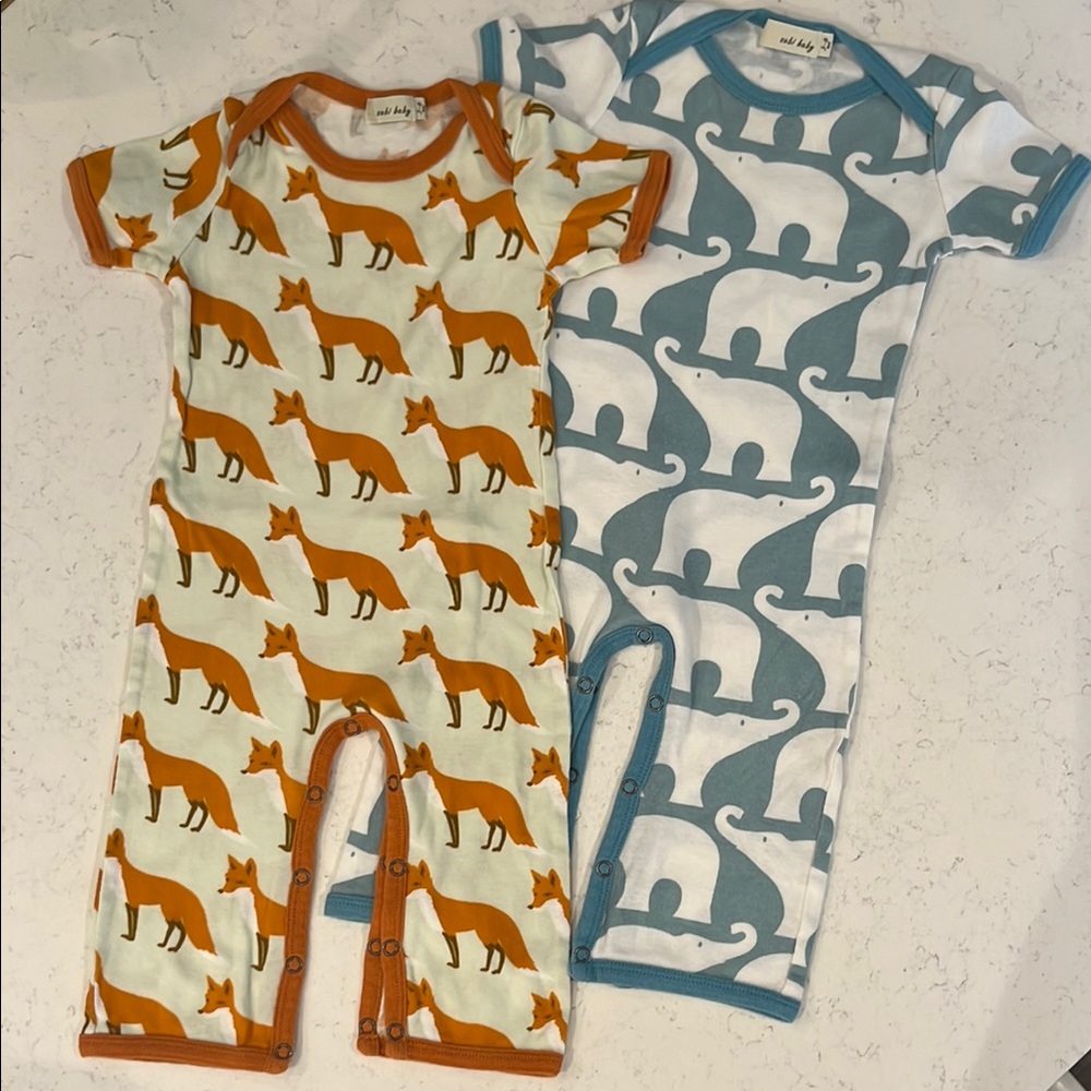 Zebi Baby Rompers (2).  Size 3-6M.
